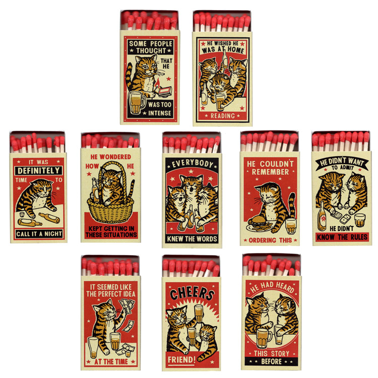 Drunkin’ Cat Match Books
